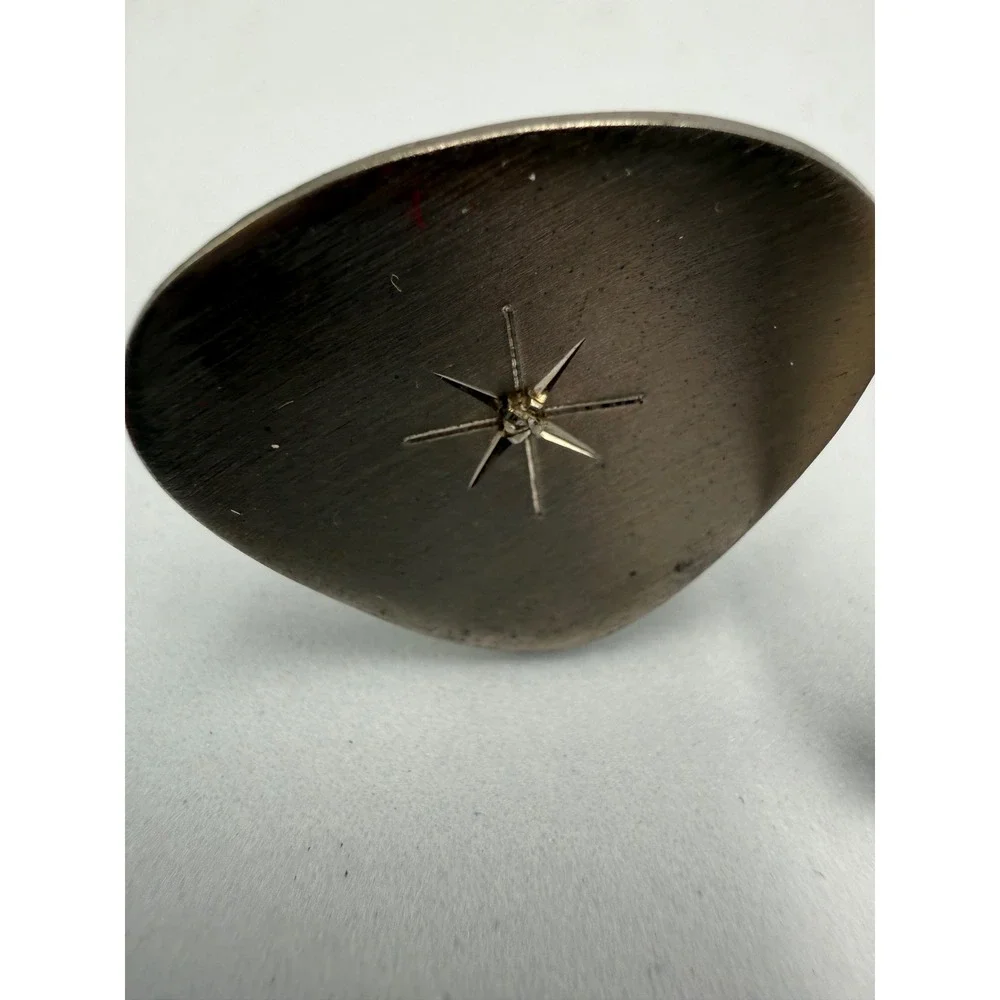 Vintage Mid Century Modern Atomic Starburst Cufflinks Silver Tone MCM Retro